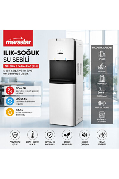 Marsilyan SU SEBİLİ SICAK - SOĞUK - ILIK 220-240V - PASLANMAZ ÇELİK MSWD-100 ...