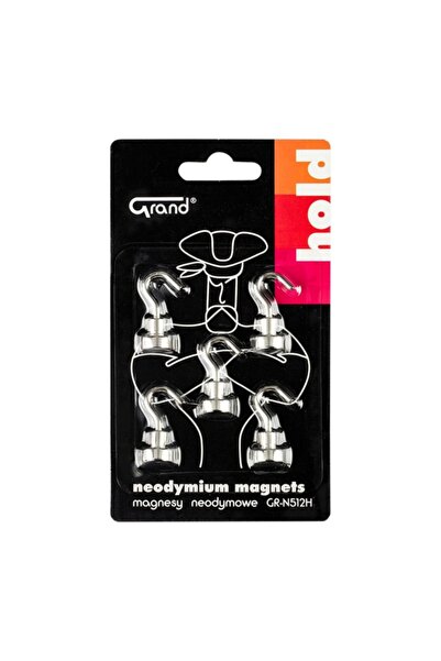 MC Micostore Magneti neodim cu agatatoare Grand GR-N512H, 12mm, set 5 buc