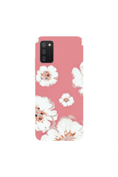 Other Samsung A02s White Flowers Transparent Silicone TPU Θήκη