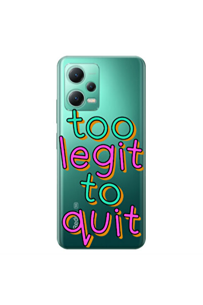 Other Xiaomi Redmi Note 12 Pro 5G Too Legit To Quit Transparent Silicone TPU ...