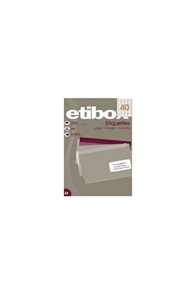 MC Micostore Etichete autocolante Etibox 119769, 40/A4, 52.5x29.7mm, permanen...