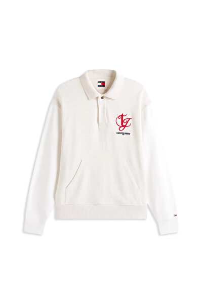 Tommy Hilfiger TJM RLX COLORBLOCK M, AE3 Krem Erkek Polo T-Shirt