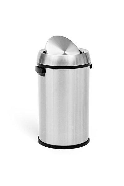 Garvee 65 Liter Commercial Swing Top Trash Can, Large Metal Trash Can, Heavy ...