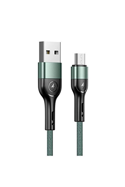 Usams Cablu U55 USB-A la Micro USB, 1m, Verde