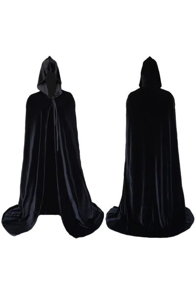 TAPIT Halloween Velvet Cloak Cape Wizard Hooded Party Cosplay Costumes for Ad...