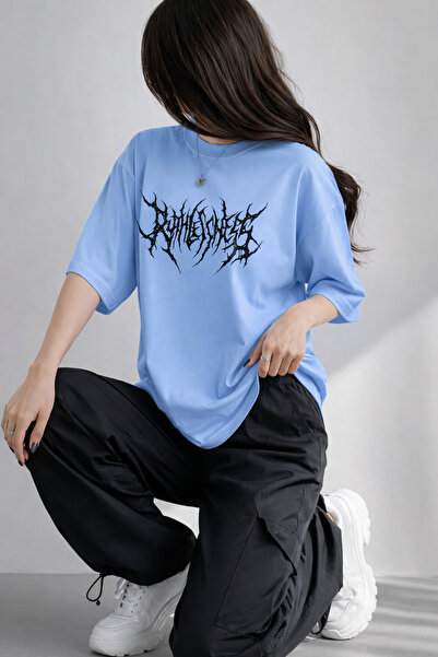 ZAVIXO -Unisex 100% Cotton Printed Oversize T-Shirt Women's Casual Comfortable