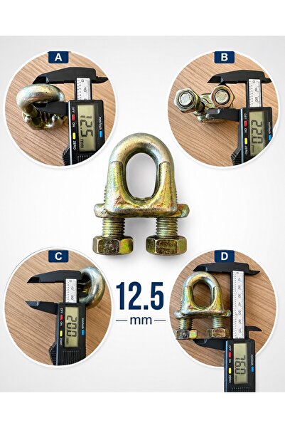 akatsuki Tel Halatı Klemensi 12.5 mm Çelik Halat Bağlantı Kelepçesi