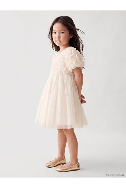 LC Waikiki Trendlucky Girls' Tulle Dress with Rose Pattern and Difference in ...
