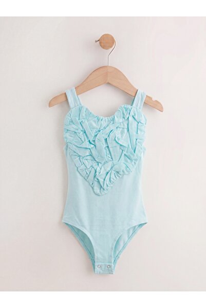 Tinymuyt Girl's Combed Cotton Bodysuit with Snap Buttons at the Bottom, Heart...