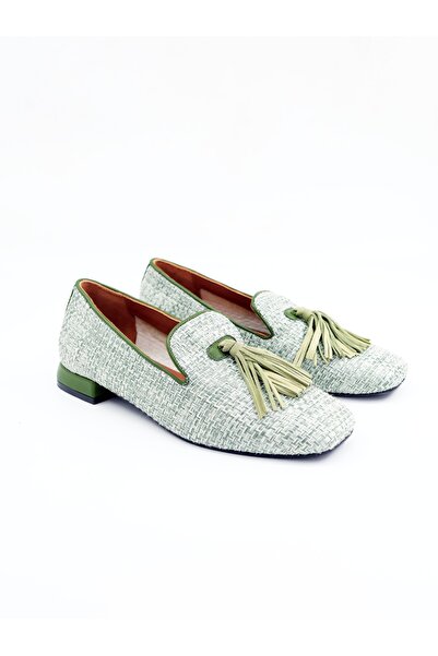Tenau Women's Genuine Leather Ballerinas Green