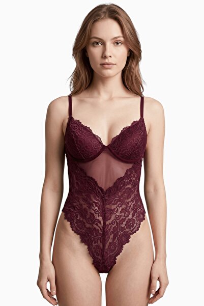 hadiora Premium Dantel Yarı Destekli Dolgulu Bodysuit - Modern Kesim, Şık ve ...