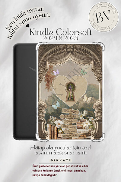 BookTok Vibes Co. Vintage Kolaj Sticker Temalı Insert - Kindle ve Kobo E-Kita...