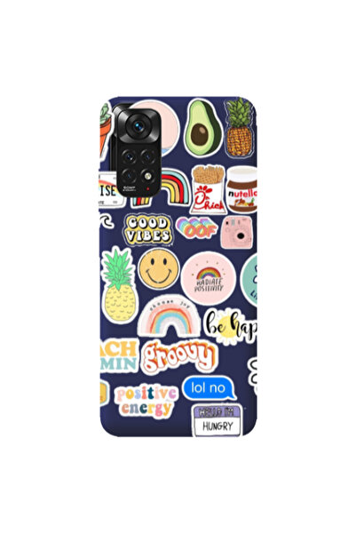 Other Xiaomi Redmi Note 11 4G Good vibes Dark blue Colored Silicone TPU Θήκη