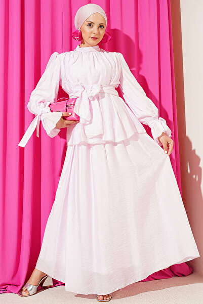 YAZGI MODA YAZGIMODA Bel Kuşaklı Etekli İkili Takım