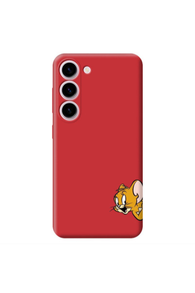 Other Samsung S23 Plus Jerry 2 Red Colored Silicone TPU Θήκη