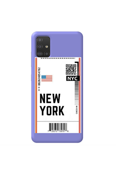 Other Samsung A71 New York NYC Purple Colored Silicone TPU Θήκη
