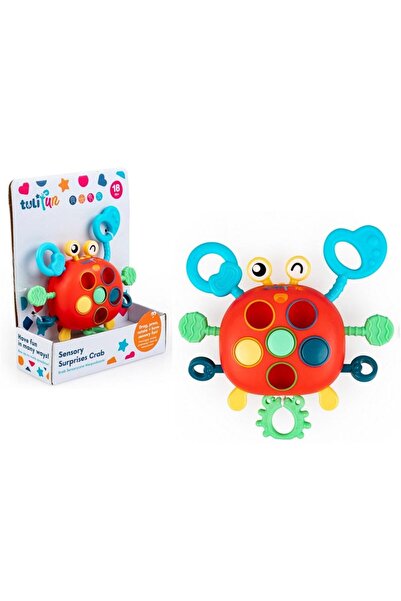 Tulifun Jucarie interactiva pentru bebelusi, crabul vesel, activitati tactile...