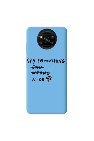 Other Xiaomi Poco X3 /X3 Pro Say Something Blue Colored Silicone TPU Θήκη