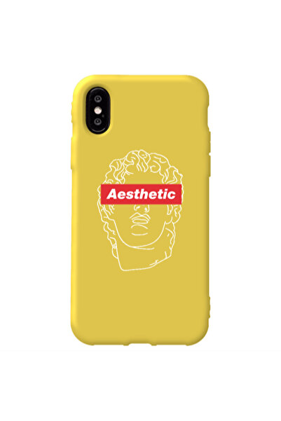 Other Apple iPhone Xs Aesthetic Yellow Colored Silicone TPU Θήκη