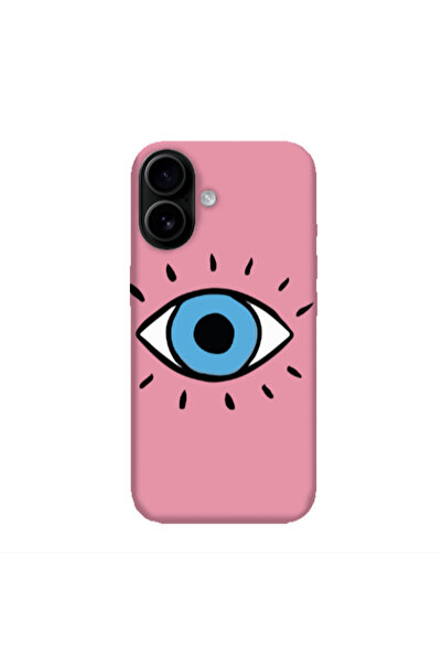 Other Apple Iphone 16 plus Shining Eye Pink Colored Silicone TPU Θήκη