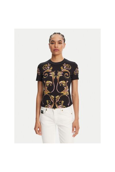 VERSACE JEANS COUTURE Γυναικείο T-Shirt 78HAH6P8 JS472 Μαύρο