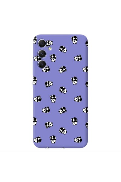 Other Samsung A25 Small Pandas Purple Colored Silicone TPU Θήκη