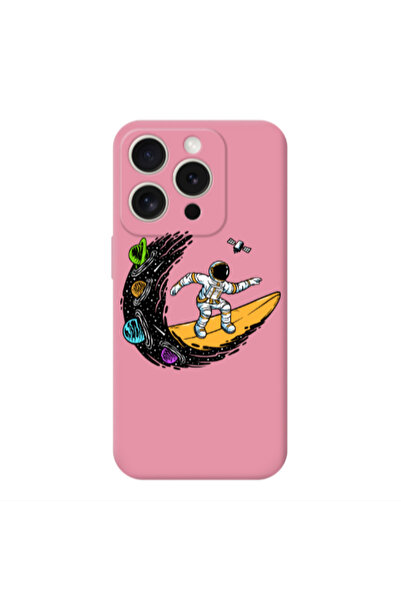 Other Apple iPhone 15 Pro Max Surf in space Pink Colored Silicone TPU Θήκη