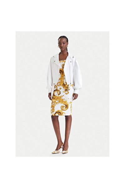 VERSACE JEANS COUTURE Jachetă de tranziție pentru femei 80HAS410 N0432 Albă