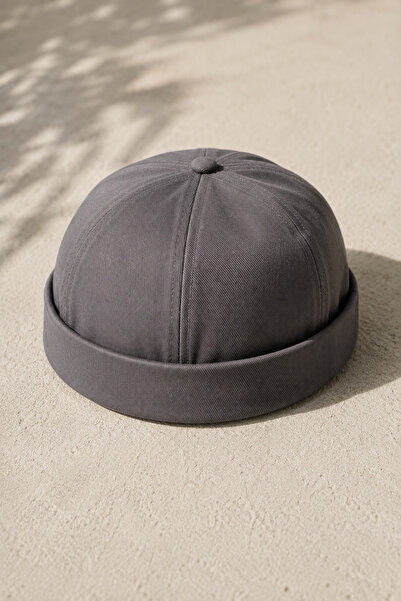 CosmoOutlet Men's Gray Docker Hat Adjustable Unisex Short Beret Fisherman Sai...