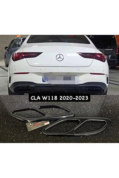 Genel Markalar MERCEDES W118 EGZOZ UCU ÇİFT ÇIKIŞ GÖRÜNÜM SİYAH 2020-2023