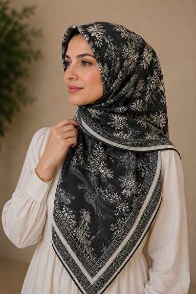 İmajButik Black Levidor Cotton Soft Scarf
