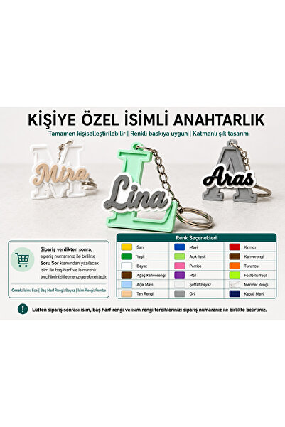 Kişiye Özel İsimli Anahtarlık