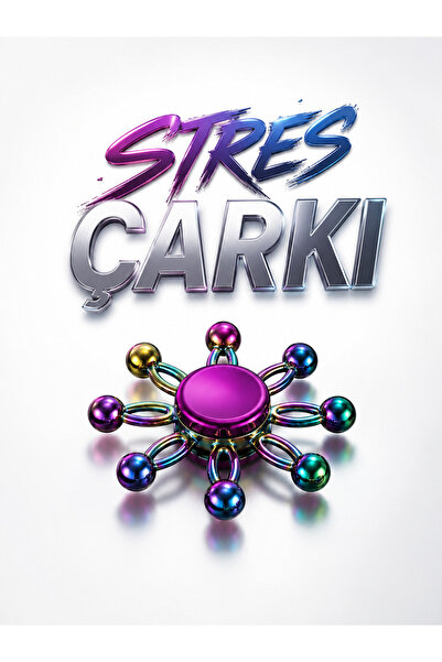 TEKNOKUTUM Metal Stres Çarkı Rainbow Fidget Spinner Parmak Oyuncağı