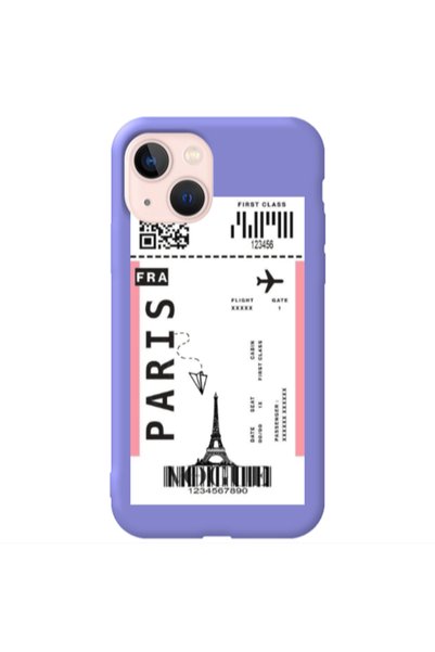 Other Apple iPhone 13 Paris FRA Purple Colored Silicone TPU Θήκη