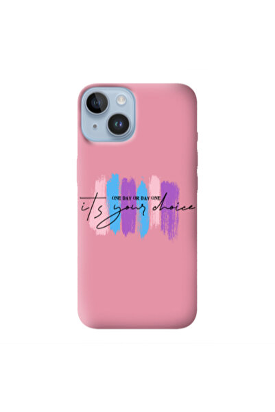 Other Apple iPhone 14 One Day Or Day One Pink Colored Silicone TPU Θήκη