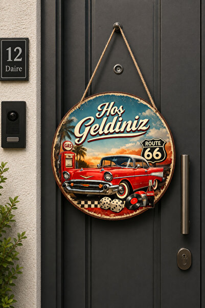 SHELİFE Retro klasični automobilski koncept, ukras za vrata, dekorativni ukra...