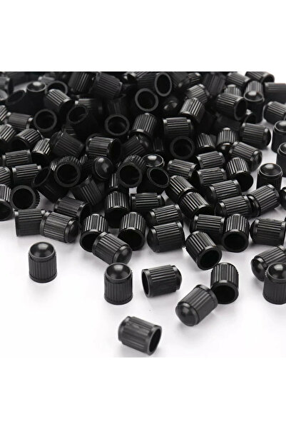 Avex Set of 100 valve caps, plastic, black, for cars, trucks, bicycles, motor...