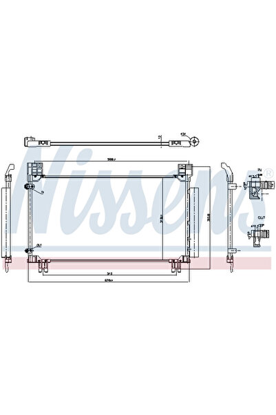 Nissens Radiator Condensator Aer Conditionat TOYOTA YARIS