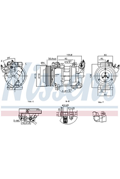 Nissens Compresor Aer Conditionat Clima CITROËN BERLINGO/BERLINGO MULTISPACE/...