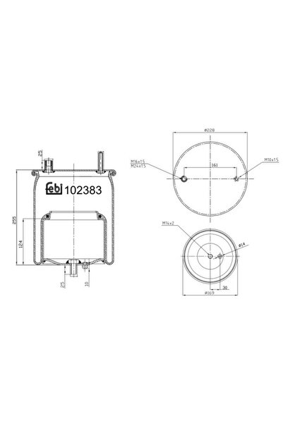 FEBI BILSTEIN Perna de Aer Spate (diametru: 169/228mm ) Volvo Fh Ii Fm Ii Fmx...