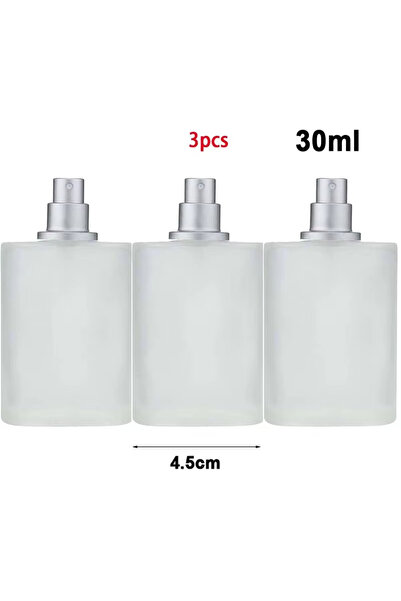Choice3 زجاجات عطر زجاجية مصنعة بالرمل سعة 30/50 مل (3 قطع)، زجاجة رش سائل بغ...