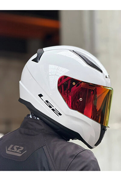LS2 RAPID 2 BEYAZ KASK (KIRMIZI VİZÖR)