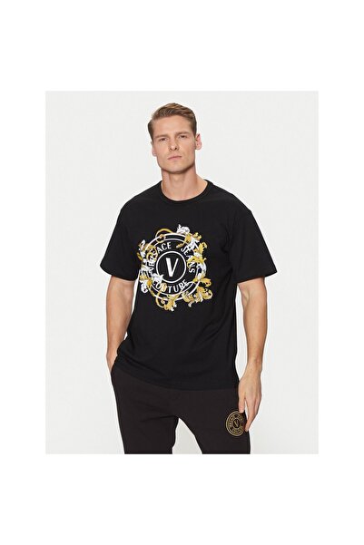 VERSACE JEANS COUTURE Tricou bărbătesc 78GAHC01 CJ01C Negru