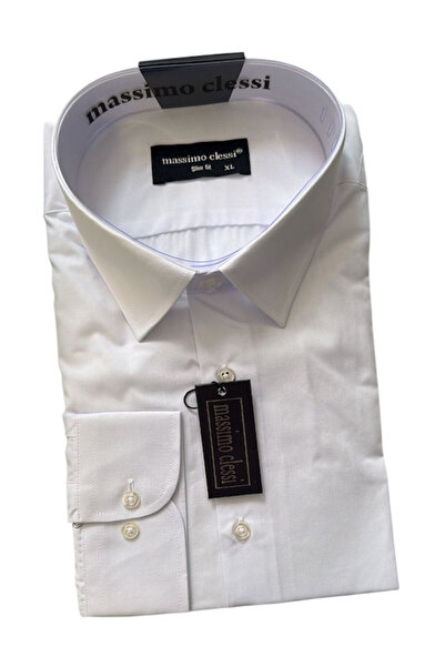 OEM Camașă albă bărbați, OEM, slim fit, bumbac-poliester, mărimea XL