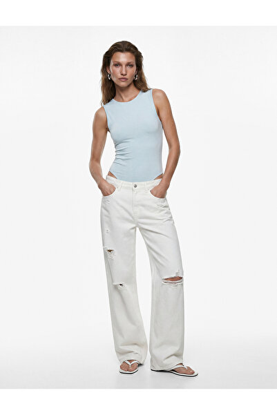 Koton Body slim fit, fără mâneci, cu decolteu tip crew neck