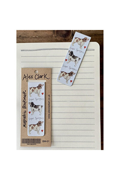 Alex Clark Semn de carte magnetic BM-01 Springer, cu imprimeu caini, Multicol...