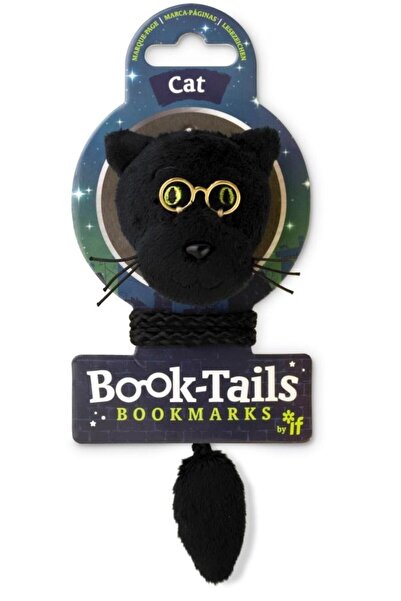 İF Semn de carte Book-Tails Cat, IF, Plus, Negru