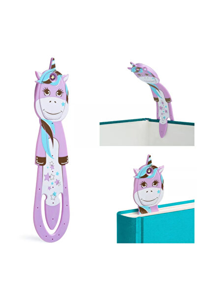 Thinking Gifts Lampa pentru citit si semn de carte Unicorn, flexibila, cu lum...