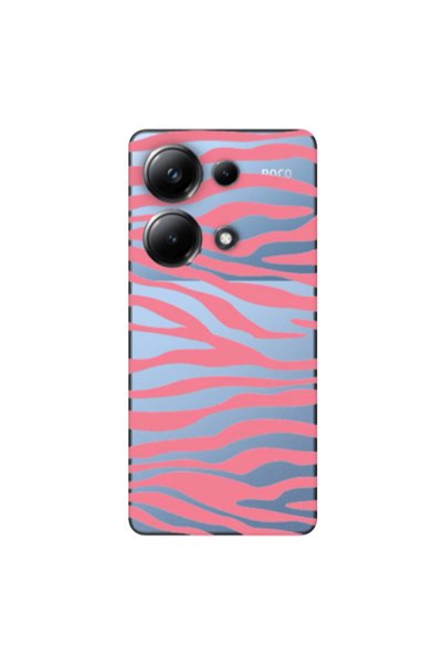 Other Xiaomi Poco M6 Pro 4G Pink Zebra Transparent Silicone TPU Θήκη