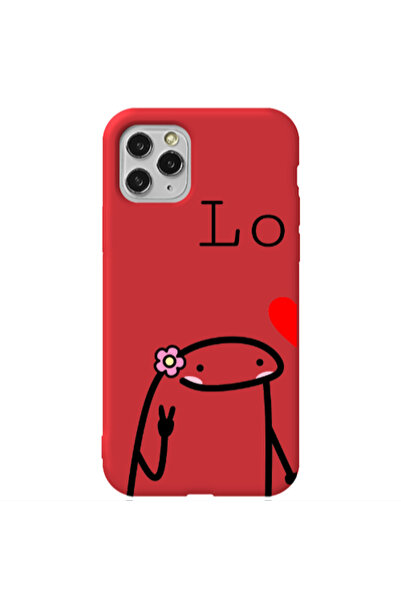 Other Apple iPhone 11 Pro Max Love 1 Red Colored Silicone TPU Θήκη